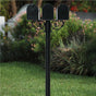 The Hanford TRIPLE mailbox post system w/Scroll Supports and E1 mailbox