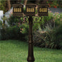 The Hanford TRIPLE Lewiston mailbox post system w/Scroll Supports and fluted base