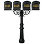 The Hanford QUAD mailbox post system w/Scroll Supports, fluted base, and Lewiston mailbox