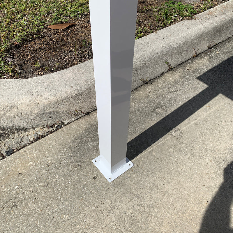 RetroBox / UptownBox Optional Sidewalk Surface mounted Pole