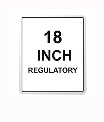 Regulatory Sign Reflective Faceplate 18"
