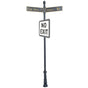 Century Round Post Street Sign with Cast Blades and 30" Square Sign