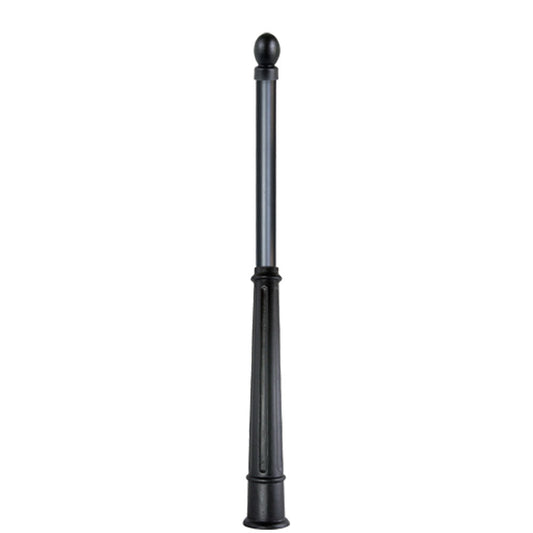 11' High and 3" Diameter Post with Base and Finial for Street Signs