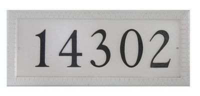Rectangle Cast Aluminum Flat Letter Address Plaque with Flat Letters (19" x 8")