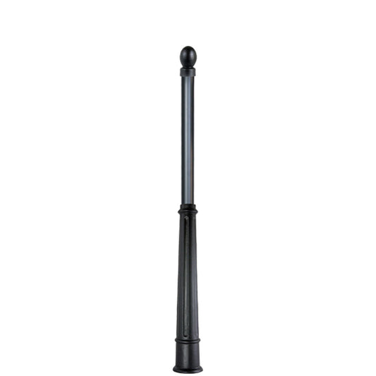 11' High and 2 3/8" Diameter Post with Base and Finial for Street Signs