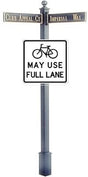 Estate Square Post Street Sign with Cast Blades and 30" Square Sign