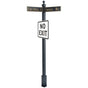 Estate Square Post Street Sign with Cast Blades and 30" Square Sign