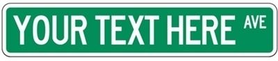 Standard DOT Custom Street Blade Sign 36" x 9" (single blade only)
