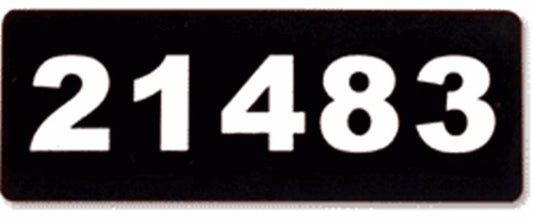 Vinyl Address Plaque With Numbers Only