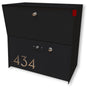 Tedstuff RetroBox Locking Small Package Wall Mounted Mailbox in Jet Black