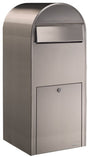 Bobi Jumbo Front Access Package Stainless Steel Mailbox and Round Red Post Combo