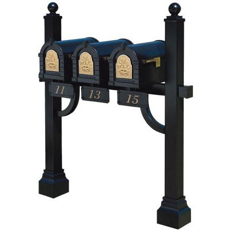 Keystone Eagle Triple Deluxe Multi-Mount Mailbox Post (Mailboxes Not Included)