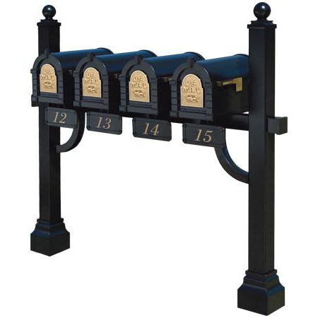 Keystone Eagle Quad Deluxe Multi-Mount Mailbox Post (Mailboxes not included)
