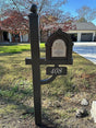 Fleur de Lis Keystone Series Deluxe Mailbox and Post Package - Fully Configurable
