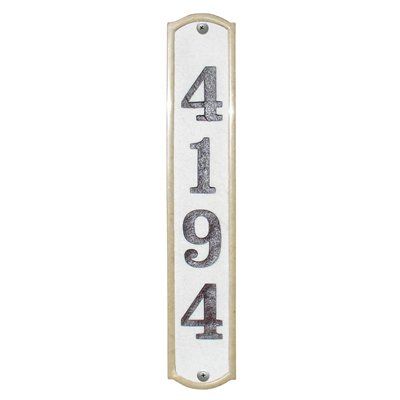 Knoll Brook Vertical Crushed Stone "Do it Yourself Kit" Address Plaque in Slate Color