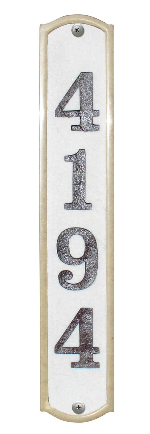 Knoll Brook Vertical Crushed Stone "Do it Yourself Kit" Address Plaque in Sandstone Color
