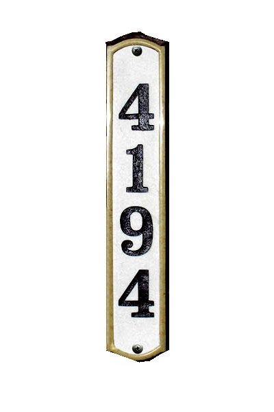 Knoll Brook Vertical (3-1/4" x 19") 4-Digit Crushed Stone Address Plaque