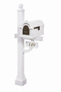 Fleur de Lis Keystone Series Deluxe Mailbox and Post Package - Fully Configurable