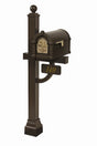 Fleur de Lis Keystone Series Deluxe Mailbox and Post Package - Fully Configurable
