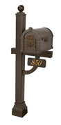 Fleur de Lis Keystone Series Deluxe Mailbox and Post Package - Fully Configurable