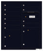 Versatile Front Loading Double Column Commercial Mailbox with 10 Tenant Compartments and 2 Parcel Lockers-Black (BK)