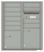 Versatile Front Loading Double Column Commercial Mailbox with 10 Tenant Compartments and 2 Parcel Lockers-Silver Speck (SS)