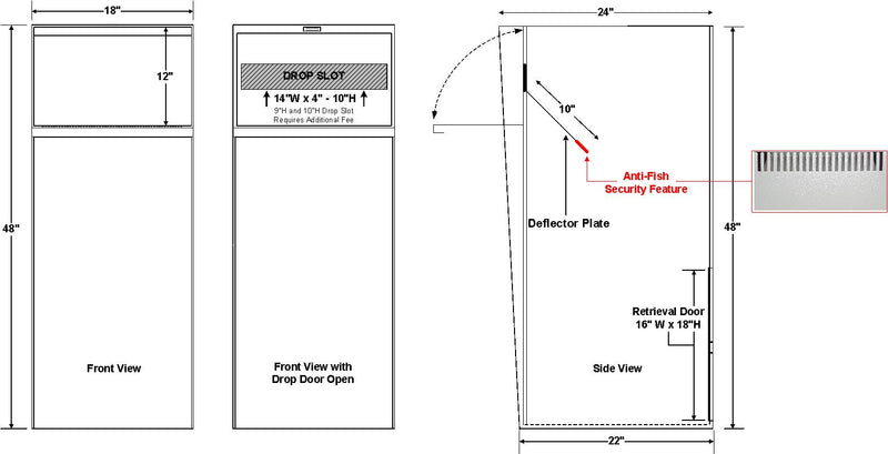 Parcel Drop Box - Large (Aluminum)