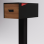 Post & Porch Large Malone Post-Mounted Mailbox with Wood Door
