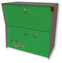 Tedstuff RetroBox Locking Small Package Wall Mounted Mailbox in Designer Gray