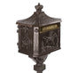 Amco Victorian Pedestal Locking Mailbox in Textured Bronze