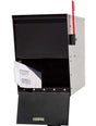 QualArc Penfield Twin Mailbox Post System, base 8 with two Letter Sentry mailboxes Black