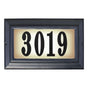 Edgewood Large Lighted Address Plaque with Polymer Numbers Included - Black Frame