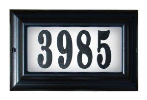 Edgewood Large "Do it yourself kit" Lighted Address Plaque - Black Frame Color
