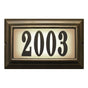 Edgewood Large Lighted Address Plaque with Polymer Numbers Included - French Bronze Frame
