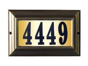 Edgewood Large "Do it yourself kit" Lighted Address Plaque - French Bronze Frame Color