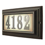 Edgewood Large Lighted Address Plaque in Oil Rub Bronze Frame Color