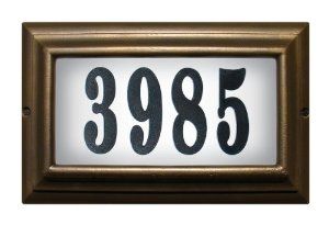 Edgewood Large "Do it yourself kit" Lighted Address Plaque - Oil Rub Bronze Frame Color