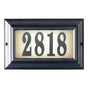 Edgewood Large Lighted Address Plaque with Polymer Numbers Included - Pewter Frame Color