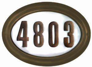 Edgewood Oval "Do it yourself kit" Lighted Address Plaque - French Bronze Frame Color