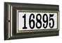Edgewood Standard Lighted Address Plaque with Black Vinyl Numbers - Oil Rub Bronze Frame Color
