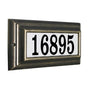 Edgewood Standard Lighted Address Plaque with Black Vinyl Numbers - Pewter Frame Color