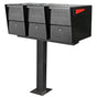 Mail Boss Package Master Triple Mailboxes with Post - Black