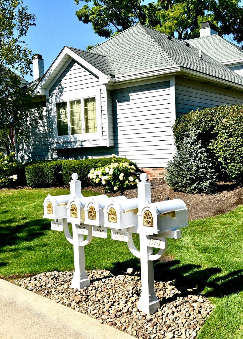 Keystone Series Pentad Deluxe Multi-Mount Mailbox Post - Inner Positioned (Mailboxes not included)