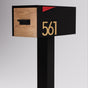 Post & Porch Malone Post-Mounted Mailbox with Wood Door