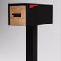 Post & Porch Malone Post-Mounted Mailbox with Wood Door