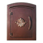 Manchester Security Locking Stucco Column Mailbox with Scroll Emblem - Stucco Column Included (Choose Colors)