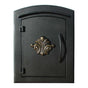Manchester Security Locking Stucco Column Mailbox with Scroll Emblem - Stucco Column Included (Choose Colors)