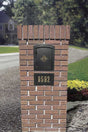 Manchester Non-Locking Column Mount Mailbox with Scroll Emblem