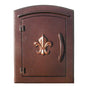 Manchester Security Locking Stucco Column Mailbox with Fleur de Lis Emblem - Stucco Column Included (Choose Colors)