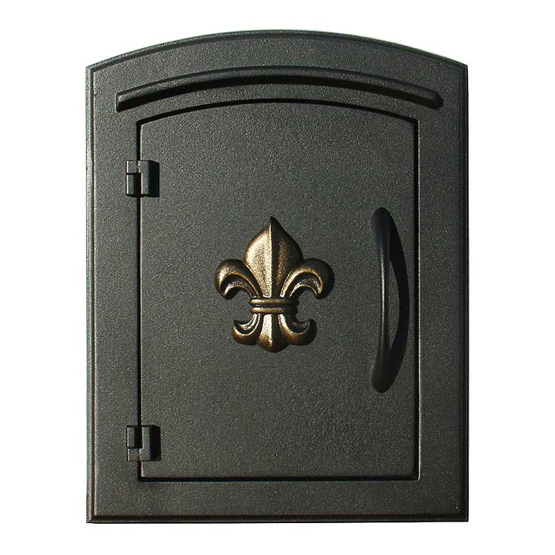 Manchester Security Locking Stucco Column Mailbox with Fleur de Lis Emblem - Stucco Column Included (Choose Colors)